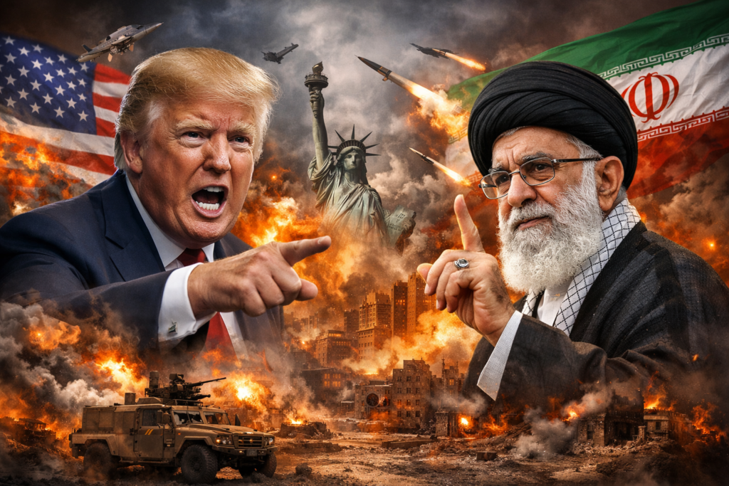 Get the latest on the 2026 Iran vs USA war, including Trump’s military action, Ayatollah Khamenei’s reported status, and regional impact.